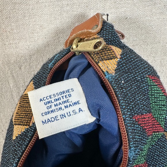 Crossbody purse bag Southwestern Star Pattern Leather tapestry quilt grandmacore - Picture 3 of 9